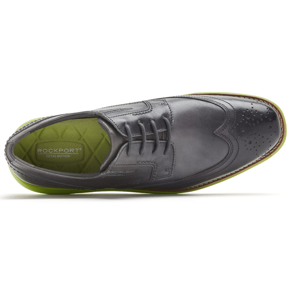 Rockport Dress Shoes For Mens Grey - Total Motion Sport Wingtip - PL9435701